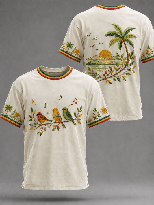Men's 'Every Little Thing Is Gonna Be Alright' Printed Casual T-Shirt