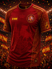 Men's Spain Football Lover Short Sleeves T-shirt