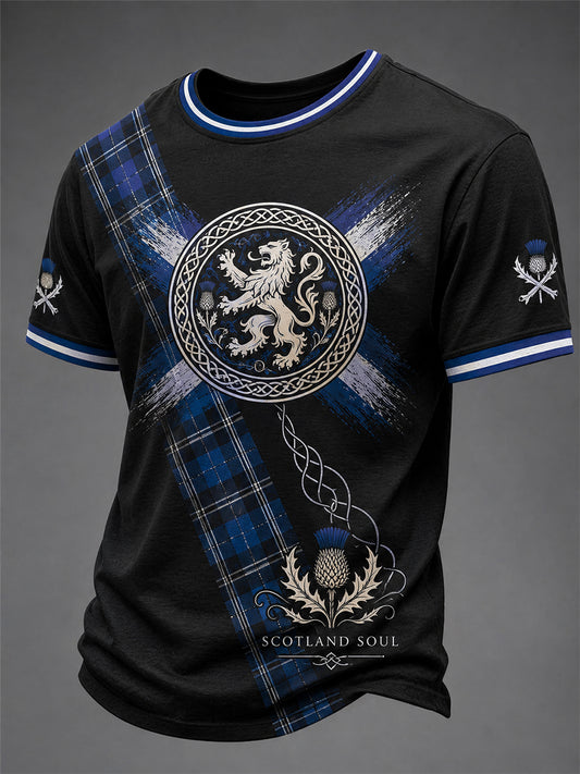 Men's Scotland Art Printed Short Sleeve T-shirt