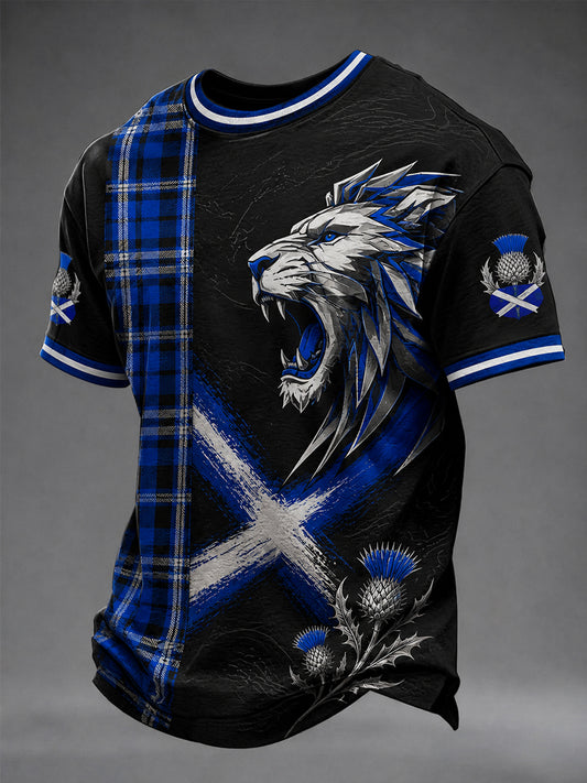 Men's Scotland Art Printed Short Sleeve T-shirt