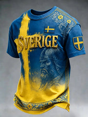 Men's Swedish Football Printed T-shirt