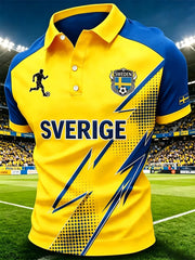 Men's Swedish Football Print Casual Top