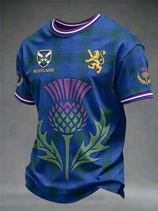 Men's Scotland Art Printed Short Sleeve T-shirt