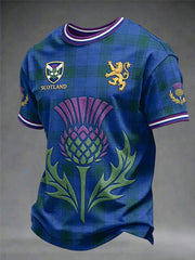 Men's Scotland Art Printed Short Sleeve T-shirt