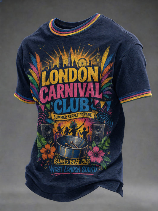 Men's Caribbean London Festival Notting Hill Carnival Printed T-shirt
