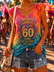 Women's 60th Anniversary Carnival Graphic Vest Top