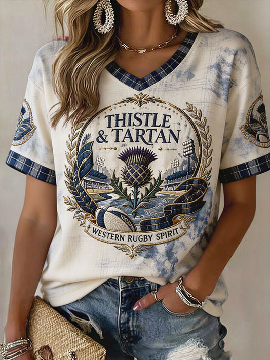 Women's Scotland Western Rugby Lover Printed T-shirt