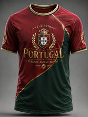 Men's Portuguese Football Printed T-shirt