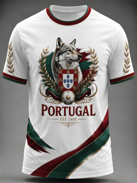 Men's Portuguese Football Printed T-shirt