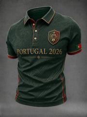 Men's Portugal Football Printed Shirt
