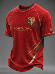 Men's Portugal Football Printed T-shirt