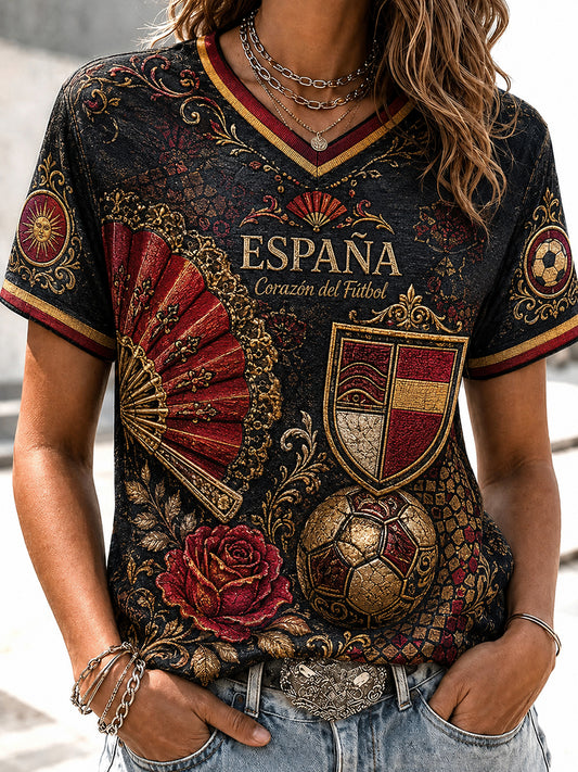 Women's Spain Futbol Fan 2026 T-shirt