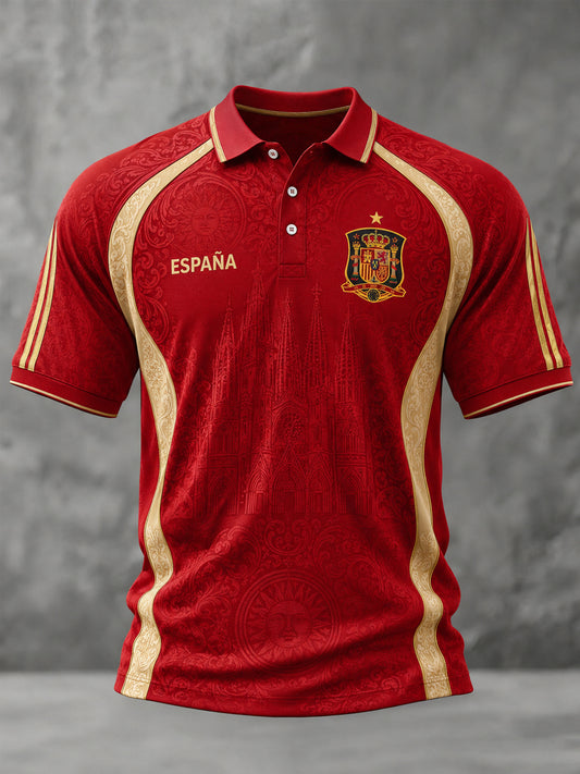 Men's Gift For Football Fans Print Casual Polo