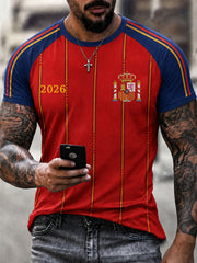 Men's Gift For Football Fans Print Casual Tee