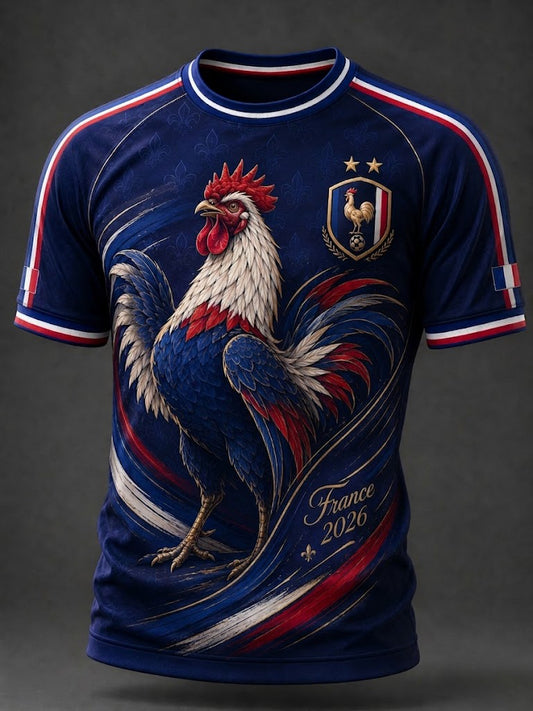 Men's France Football Printed T-shirt