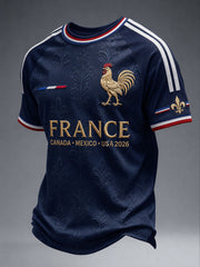 Men's France Football Short Sleeve T-shirt