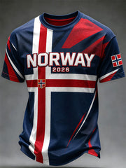 Men's Norway Football Casual Sport-Style Unisex T-Shirt