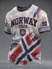 Men's Norway Football Casual Sport-Style Unisex T-Shirt