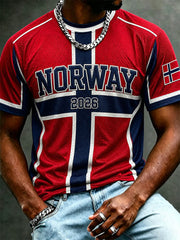 Men's Norway Football Casual Sport-Style Unisex T-Shirt