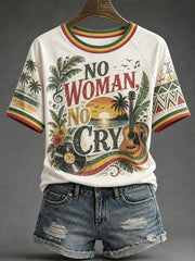Women's "No Woman, No Cry" V-Neck T-Shirts