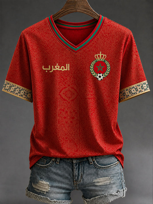 Women's 2026 Morocco Football T-Shirts