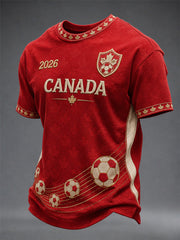 Men's Gift For Football Fans Print Casual Tee