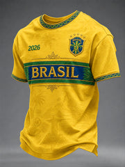 Men's Gift For Football Fans Print Casual Tee