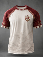 Men's Welsh Dragon Printed Casual Short Sleeves T-shirt