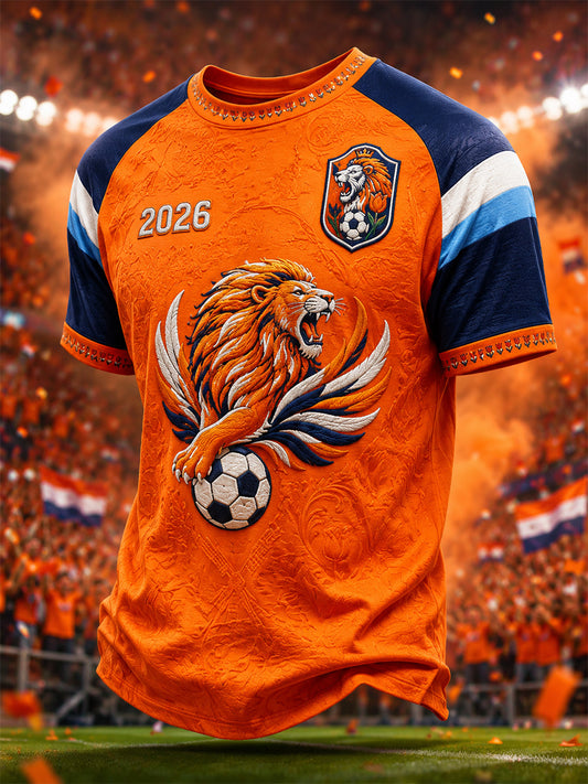 Men's Gift For Football Fans Print Casual Tee