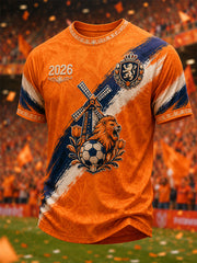 Men's Gift For Football Fans Print Casual Tee