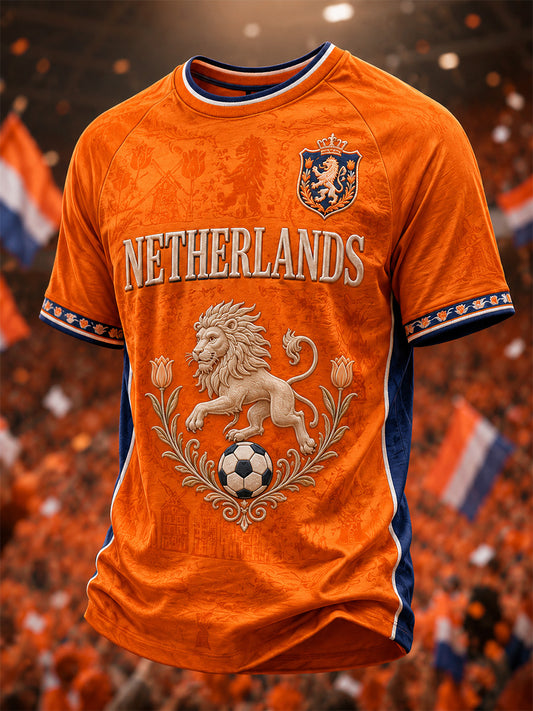 Men's Gift For Football Fans Print Casual Tee