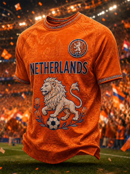 Men's Gift For Football Fans Print Casual Tee