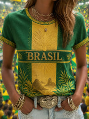 Women's Gift For Football Fans Print Casual Tee