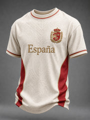 Men's Spanish Football Printed T-shirt