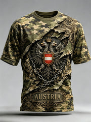Men's  Austrian Natural Landscapes Print Casual Tee