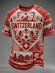 Men's Switzerland Team Fan Print T-Shirt