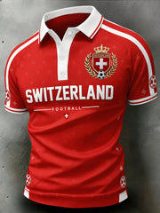 Men's Switzerland Football Fan Short Sleeve Top