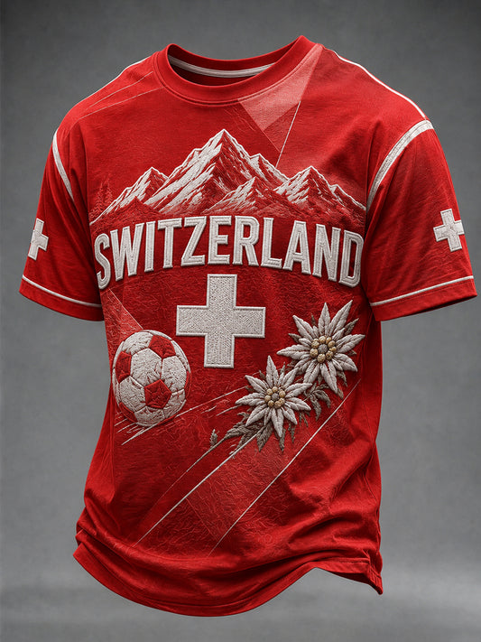 Men's Switzerland Team Fan Print T-Shirt