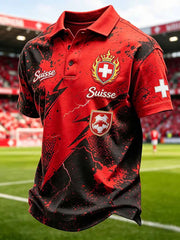 Men's Switzerland Football Fan Short Sleeve Top