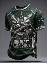 Men's NZ Football Lover Art Printed T-shirt