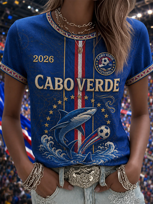 Women's Gift For Football Fans Print Casual Tee