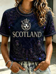 Women's Scotland Printed short-sleeved T-shirt