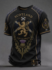 Men's Scotland Art Printed Short Sleeve T-shirt