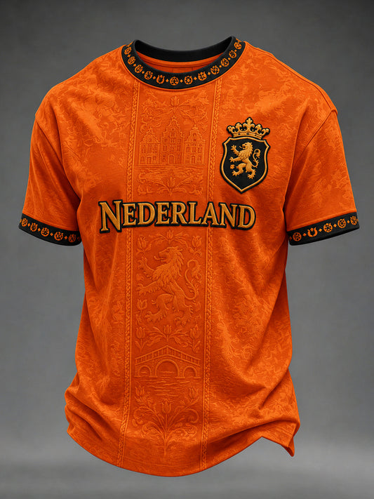 Men's Gift For Football Fans Print Casual Tee