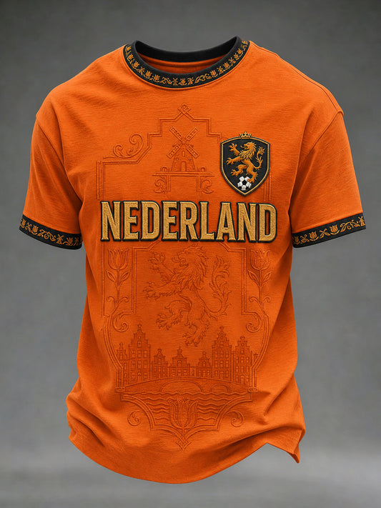 Men's Gift For Football Fans Print Casual Tee