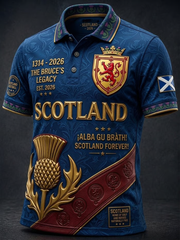 Men's UK Football Lover Scotland Printed polo shirt