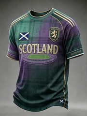 Men's UK Football Lover Scotland Printed short sleeve t-shirt