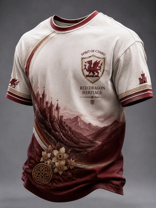 Men's Welsh Dragon Printed T-shirt