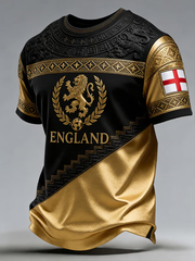 Men's UK Football Lover England Printed short sleeves t-shirt