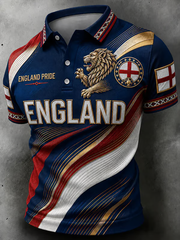 Men's UK Football Lover England Printed polo shirt